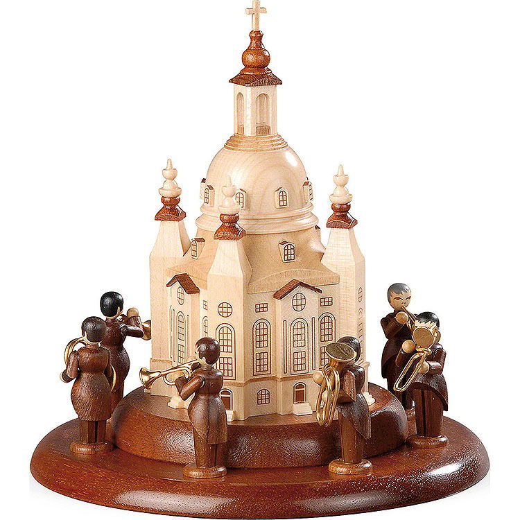 Motivplattform fr elektr. Spieldose  -  Blechblserensemble an der Frauenkirche  -  15cm