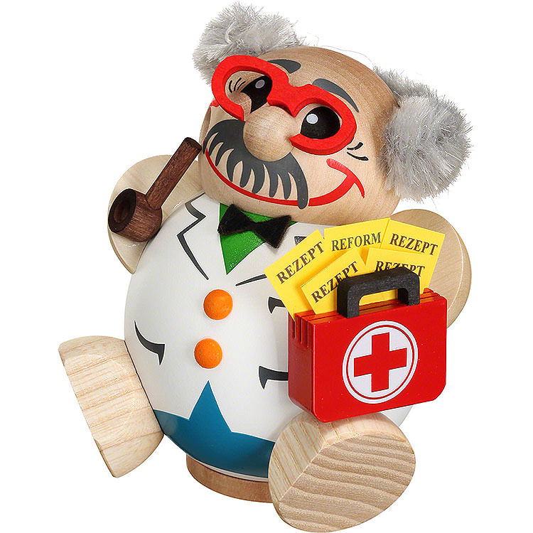 Ruchermnnchen Arzt  -  Kugelrucherfigur  -  12cm