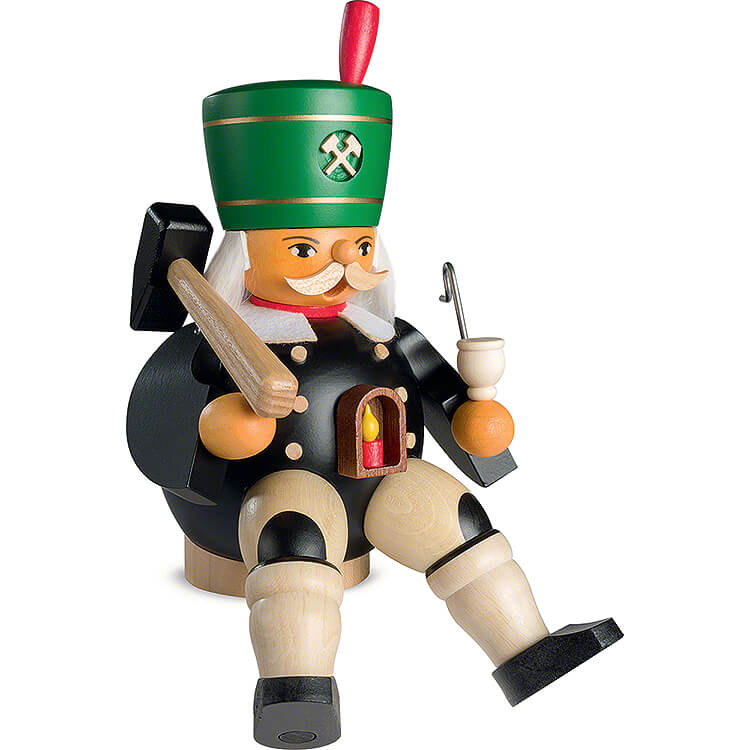 Ruchermnnchen Bergmann Hauer sitzend  -  20cm