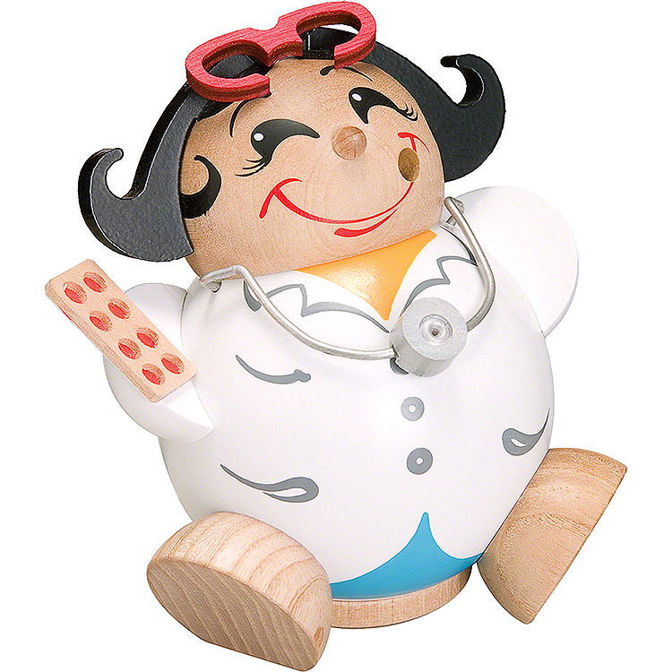 Ruchermnnchen rztin  -  Kugelrucherfigur  -  12cm