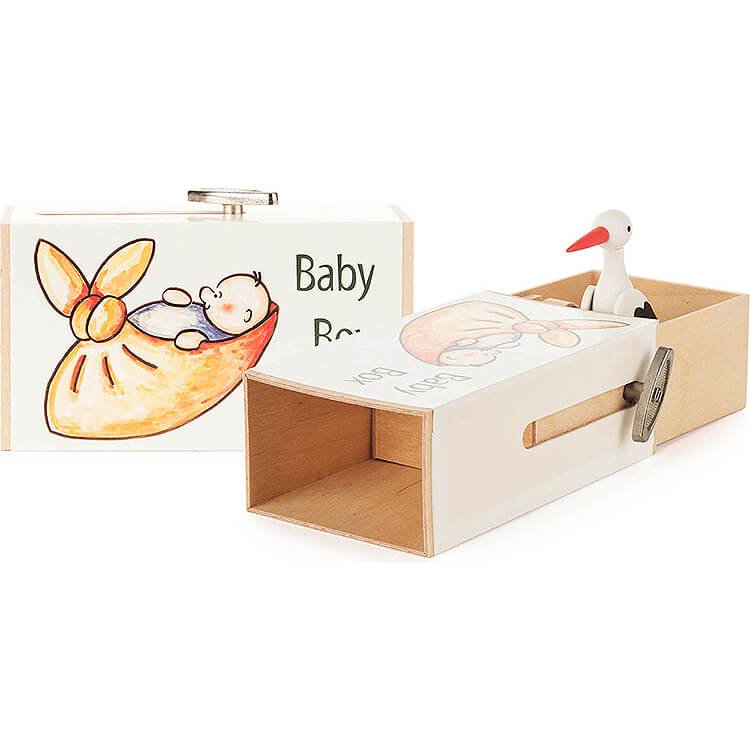 Schiebebox »Baby - Box« mit Storch  -  3,5cm