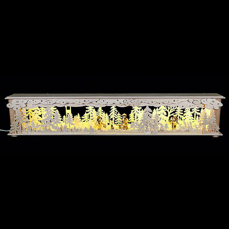 Schwibbogen - Unterbau/Raumleuchte Waldmnner  -  80x15x12cm