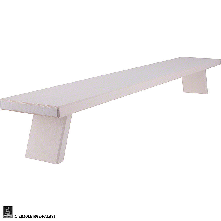 Schwibbogenbank breit wei  -  80x11x13cm