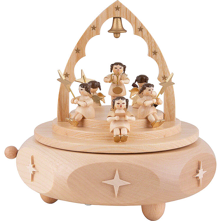 Spieldose Engelkonzert natur  -  15cm