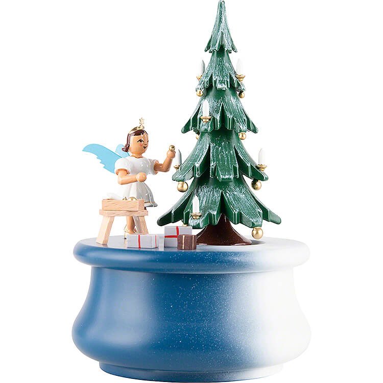 Spieldose "Weihnachtstraum" mit Baum und ein Kurzrock - Engel