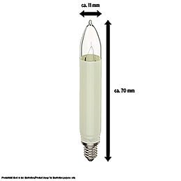LED Small Shaft Bulb - E10 Socket - Warm White - 0.1-0.3W