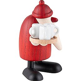 Santa Claus serving Mulled Wine - 9 cm / 3.5 inch