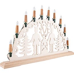 NARVA Light String with 10 Wood Shaft Bulbs - Zebrawood
