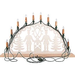 NARVA Light String with 10 Wood Shaft Bulbs - Zebrawood