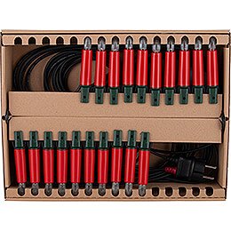 NARVA Outdoor Light String with 20 Bulbs - Red