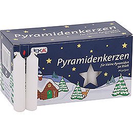 Set 2-stöckige Pyramide Winterkinder und eine Packung weiße Kerzen