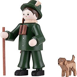 Thiel Figurine - Forester with Dog - coloured - 6 cm / 2.4 inch