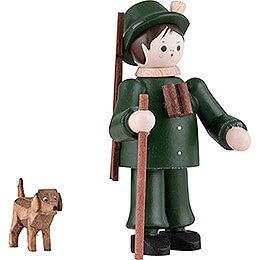 Thiel-Figur Förster mit Hund - bunt - 6 cm