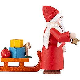 Thiel Figurine - Santa Claus with Sled - coloured - 6 cm / 2.4 inch