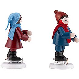 Thiel Figurine - Ice Skate Children Couple - coloured - 7 cm / 2.8 inch