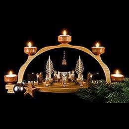 Candle Arch - Seiffen Village and Carolers - 46,5x23 cm / 18x9 inch