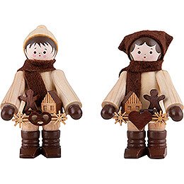 Thiel Figurines - Striezel Children - natural - Set of Two - 6 cm / 2.4 inch