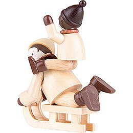 Thiel Figurine - Sledge Ride - natural - 7 cm / 2.8 inch