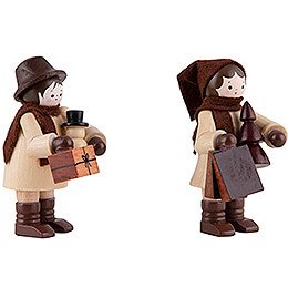 Thiel Figurine - Shopping Couple - natural - 5,5 cm / 2.2 inch