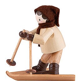 Thiel Figurine - Beginner on Skis - natural - 6,5 cm / 2.6 inch