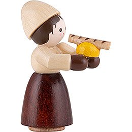 Thiel-Figur Mädchen mit Bratwurst - natur - 4 cm