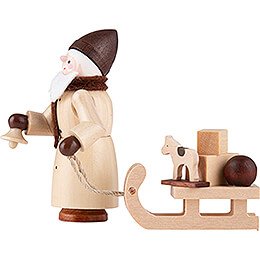 Thiel Figurine - Santa Claus with Sled - natural - 6 cm / 2.4 inch