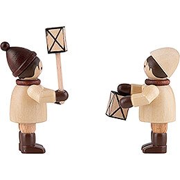 Thiel Figurines - Lantern Children - natural - Set of Two - 5 cm / 2 inch