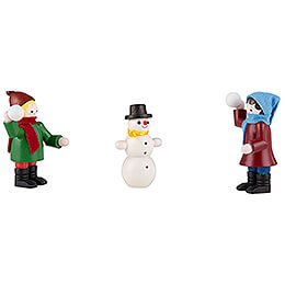 Thiel Figurines - Snowball Thrower - 3 pieces - coloured - 5,5 cm / 2.2 inch