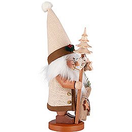 Räuchermännchen Wichtel Weihnachtsmann mit Stab - 39 cm