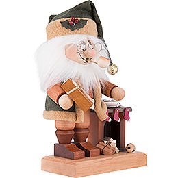 Räuchermännchen Wichtel Weihnachtsmann am Kamin - 28,5 cm
