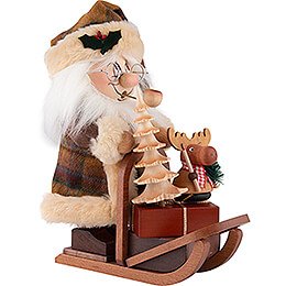 Smoker - Gnome Santa with Sledge - 28 cm / 11 inch
