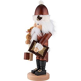 Nussknacker Weihnachtsmann mit Teddy natur - 44,0 cm