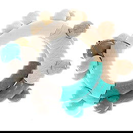Motoric Skills Rattle Eight, Natural Turquoise - 16,5 cm / 6.5 inch