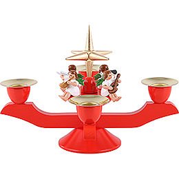Advent Candle Holder - Red - 12 cm / 5 inch