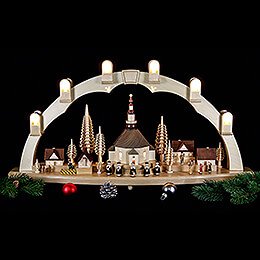 Candle Arch - Seiffen Church with Village - 31x16 inch - 80x41 cm / 16.1 inch