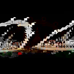 Candle Arch - Seiffen Church with Village - 31x16 inch - 80x41 cm / 16.1 inch