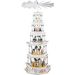 5-Tier Pyramid - Nativity with Musical Mechanism - 123 cm / 9.1 inch
