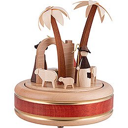 Music Box - Nativity - Natural Wood Design - 18 cm / 7.1 inch