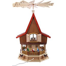 3-Tier Adventhouse - Nativity Scene - 77 cm / 30 inch