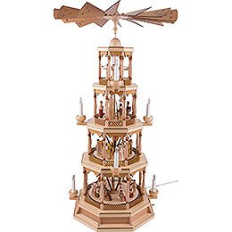 4-Tier Pyramid - Nativity with Musical Mechanism, Natural - 100 cm / 40 inch