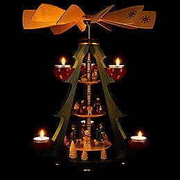 3-stöckige Pyramide Baum - Christi Geburt - 40 cm