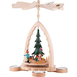1-Tier Pyramid - Christmas Forest Colored - 27 cm / 10.7 inch