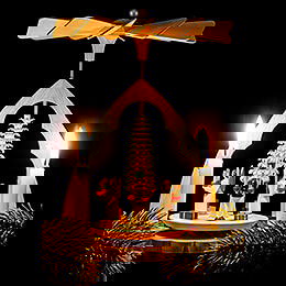 1-Tier Pyramid - Angel and Miner - 19 cm / 7 inch