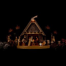 Nativity - illuminated - 24x50 cm / 9.4x19.7 inch