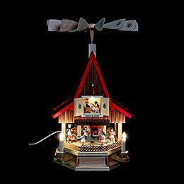 2-stöckiges Adventshaus Engelsbäckerei elektrisch von Richard Glässer - 53 cm