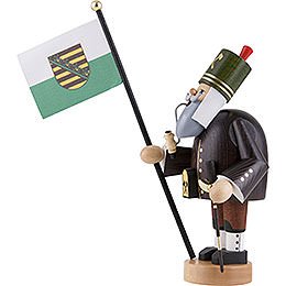 Smoker - Miner with Flag - 20 cm / 8 inch