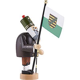 Smoker - Miner with Flag - 20 cm / 8 inch
