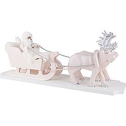 Smoker - Father Frost with Reindeer Sleigh - 26 cm / 10.2 inch