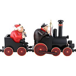 Smoker - Engine Driver with Train - 48,5x21,5x13 cm/19.1x8.5x5.1 inch