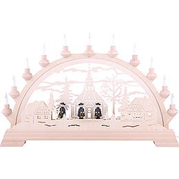 Candle Arch - Seiffen Church with Carolers - 65x40 cm / 26x16 inch